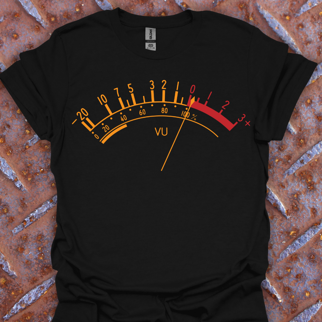 Vintage VU Meter Graphic Tee for Music Lovers