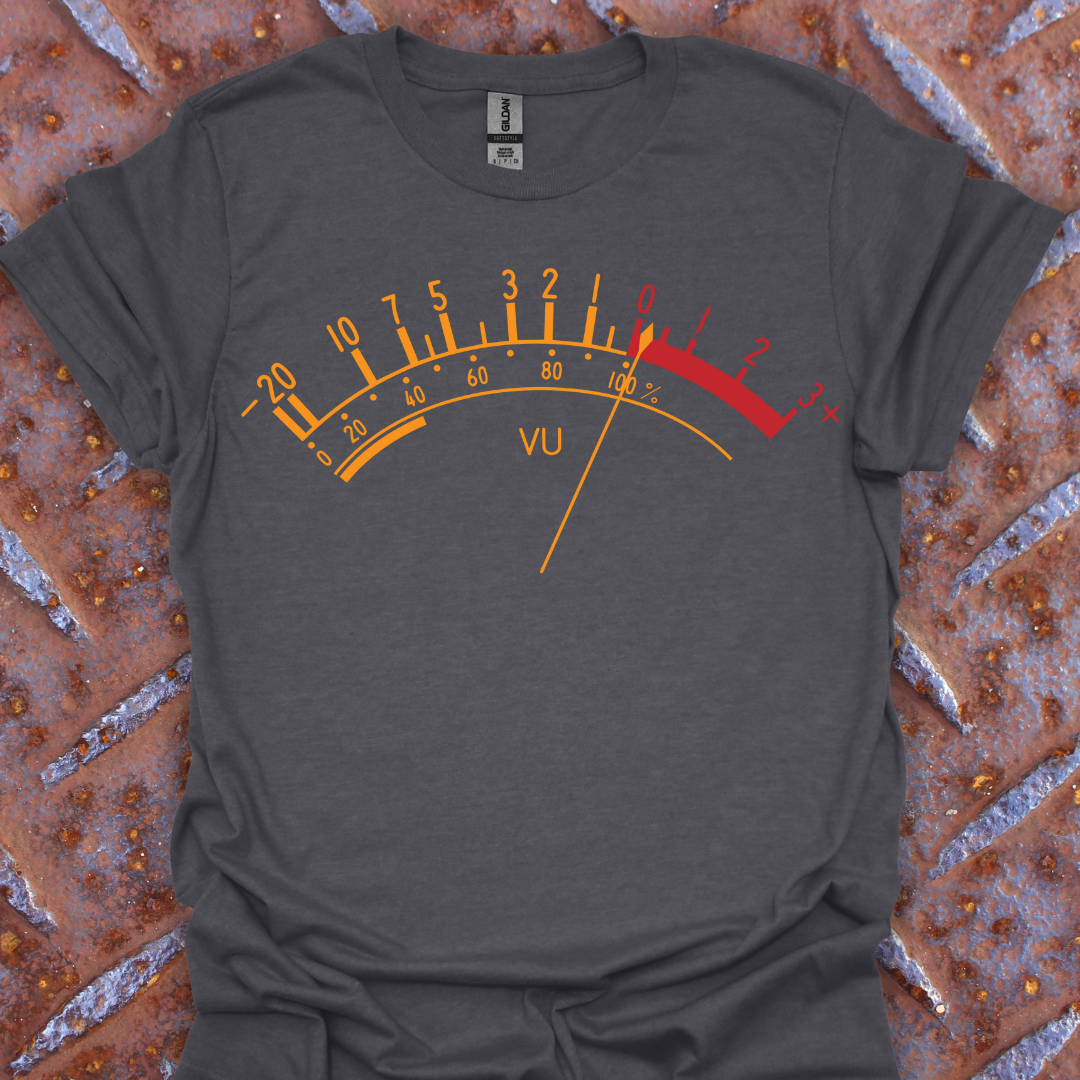 Vintage VU Meter Graphic Tee for Music Lovers
