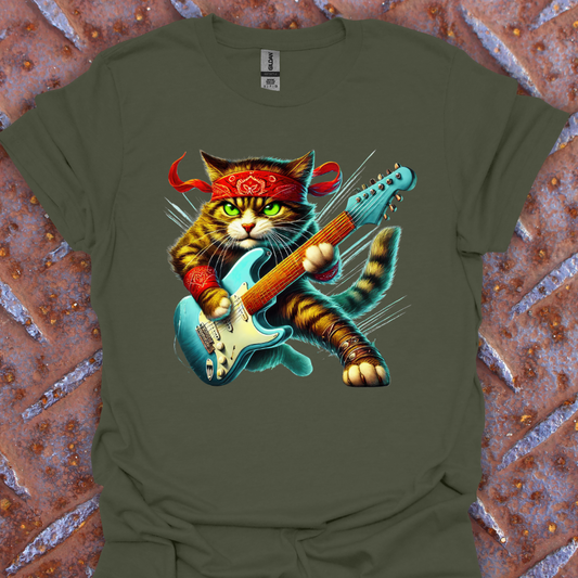 Cat Shredding Guitar