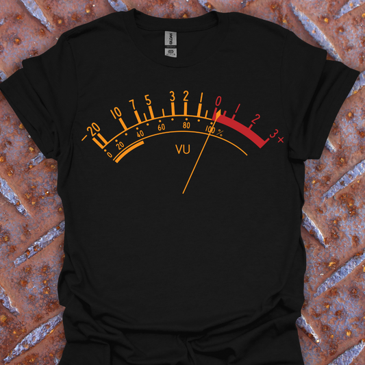 Vintage VU Meter Graphic Tee for Music Lovers