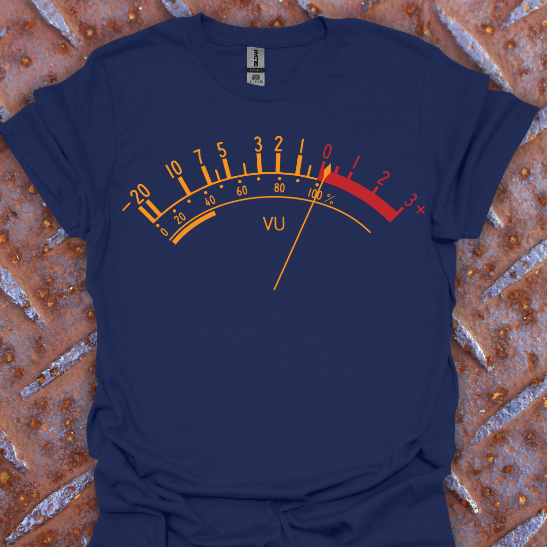 Vintage VU Meter Graphic Tee for Music Lovers