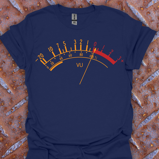 Vintage VU Meter Graphic Tee for Music Lovers