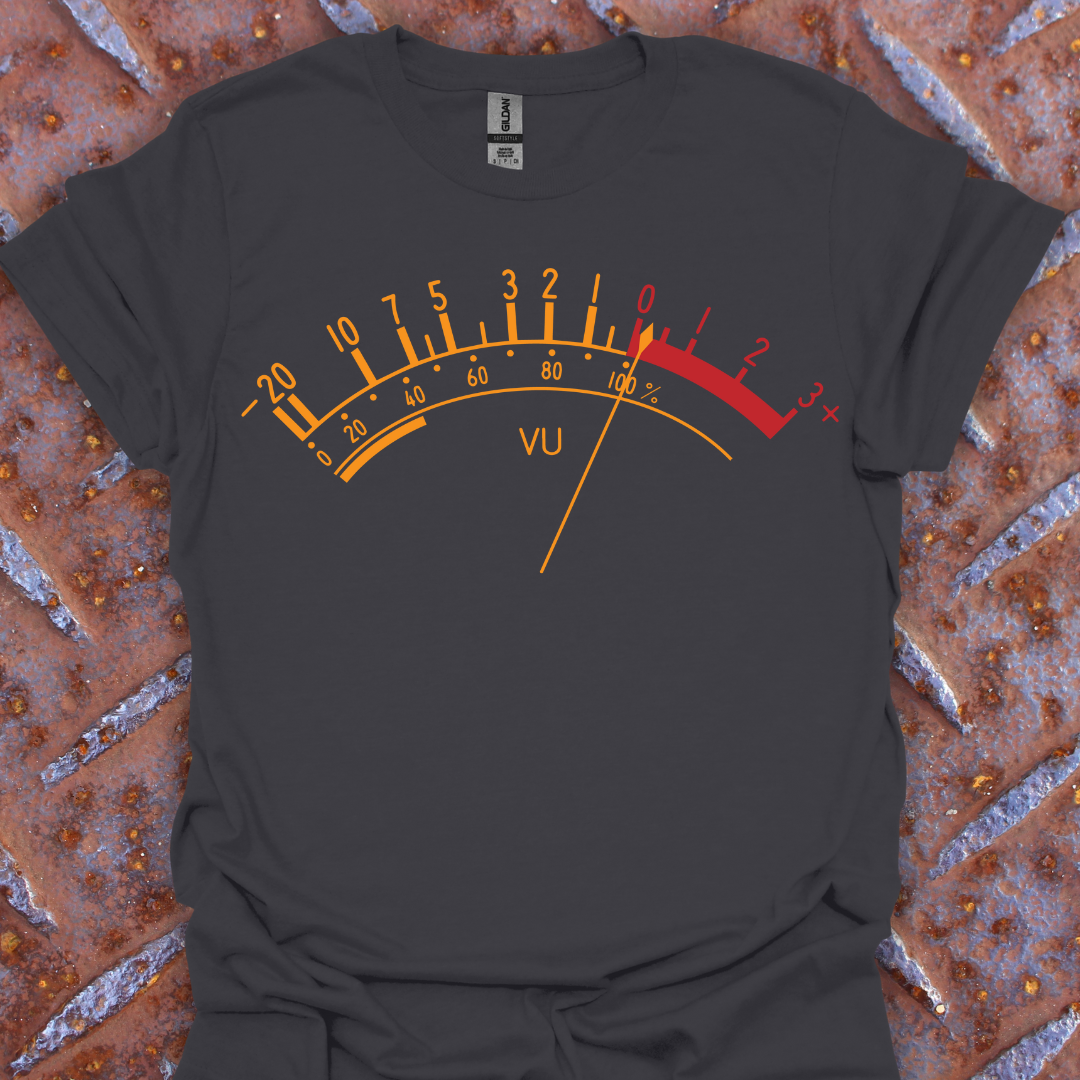 Vintage VU Meter Graphic Tee for Music Lovers
